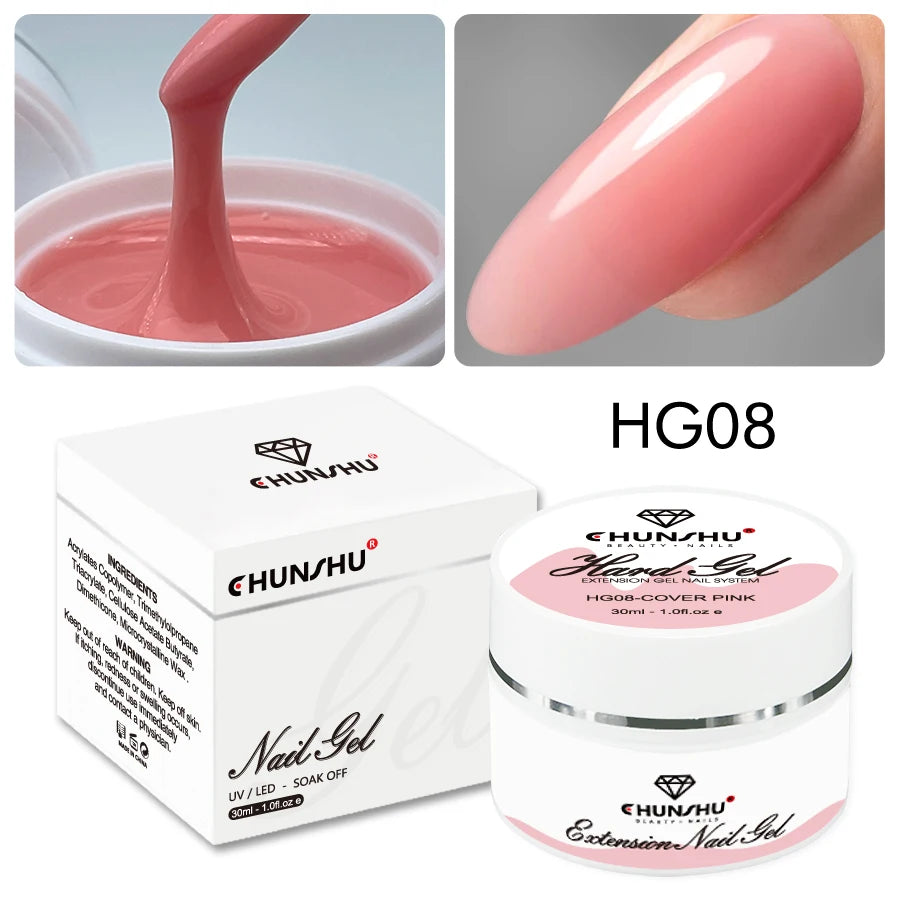 NailLuxe™ 🥛🧱 – 30ML Milky White Hard Gel for Nail Extensions & Reinforcement