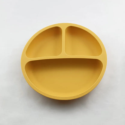 HappyMealMate™ 😊🍽️ – Baby Silicone Suction Plate with Cartoon Design