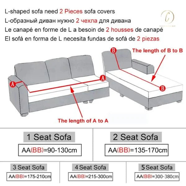 UK Sofa Covers | Elastic Jacquard Fabric Sofa Cover Ceam