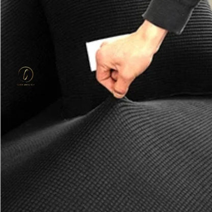 UK Sofa Covers | Elastic Jacquard Fabric Sofa Cover Black