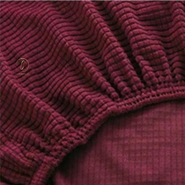 UK Sofa Covers | Elastic Jacquard Fabric Sofa Cover Wine