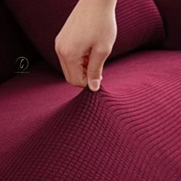 UK Sofa Covers | Elastic Jacquard Fabric Sofa Cover Wine