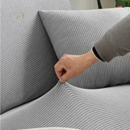 UK Sofa Covers | Elastic Jacquard Fabric Sofa Cover Light Gray
