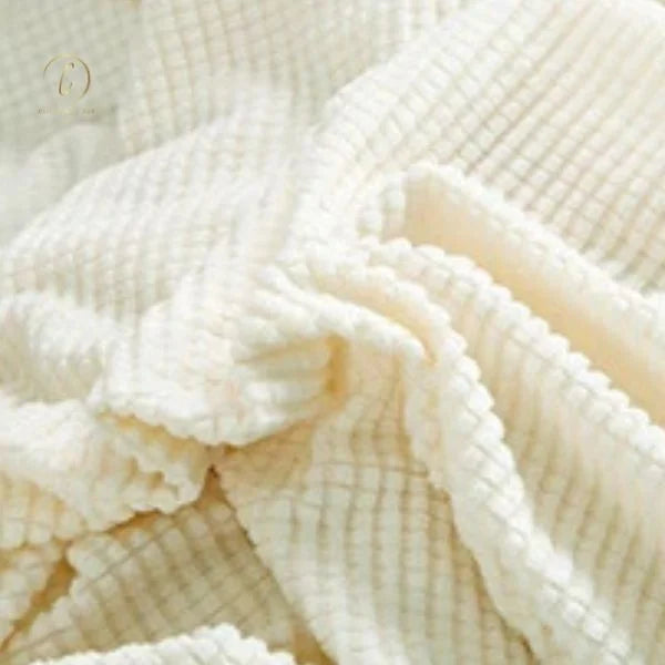 UK Sofa Covers | Elastic Jacquard Fabric Sofa Cover Ivory