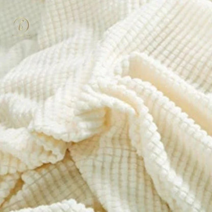 UK Sofa Covers | Elastic Jacquard Fabric Sofa Cover Ivory